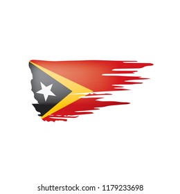 east timor flag, vector illustration on a white background