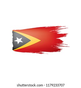 east timor flag, vector illustration on a white background