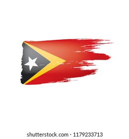 east timor flag, vector illustration on a white background