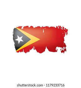 east timor flag, vector illustration on a white background