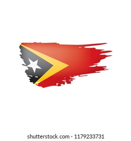 east timor flag, vector illustration on a white background
