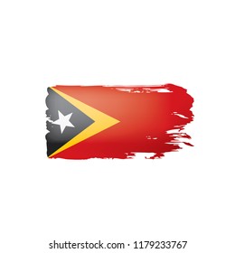 east timor flag, vector illustration on a white background