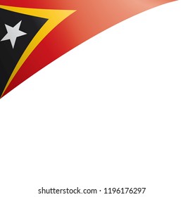 east timor flag, vector illustration on a white background