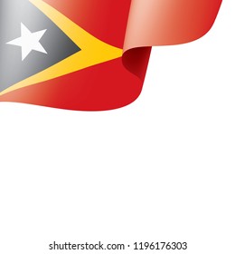 east timor flag, vector illustration on a white background