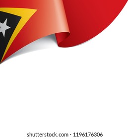 east timor flag, vector illustration on a white background