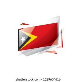 east timor flag, vector illustration on a white background
