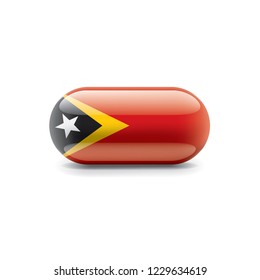 east timor flag, vector illustration on a white background