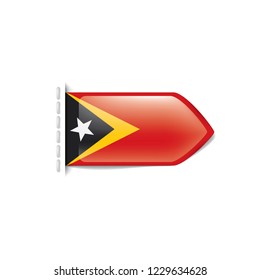 east timor flag, vector illustration on a white background