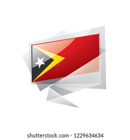 east timor flag, vector illustration on a white background