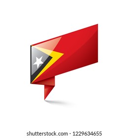 east timor flag, vector illustration on a white background