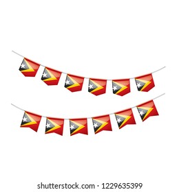east timor flag, vector illustration on a white background