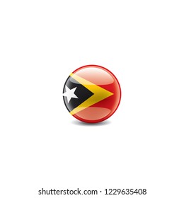 east timor flag, vector illustration on a white background