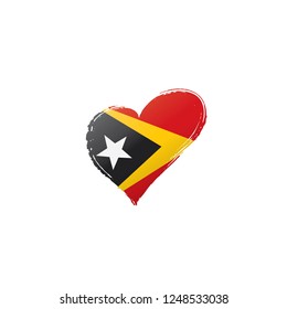 east timor flag, vector illustration on a white background