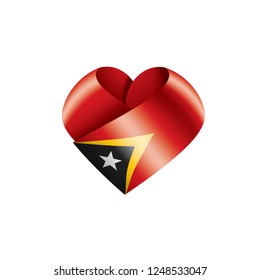 east timor flag, vector illustration on a white background