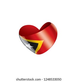 east timor flag, vector illustration on a white background