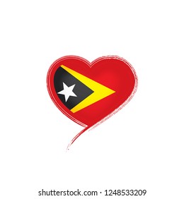 east timor flag, vector illustration on a white background