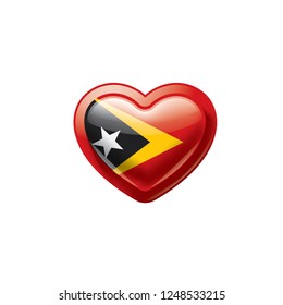 east timor flag, vector illustration on a white background