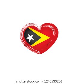 east timor flag, vector illustration on a white background