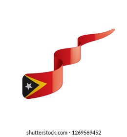 east timor flag, vector illustration on a white background