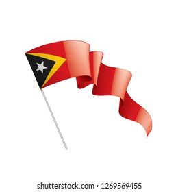 east timor flag, vector illustration on a white background