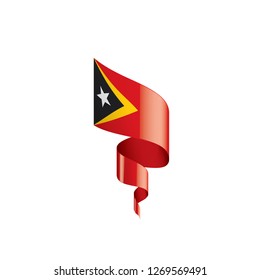 east timor flag, vector illustration on a white background