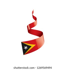 east timor flag, vector illustration on a white background