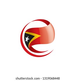 east timor flag, vector illustration on a white background