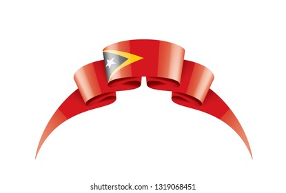 east timor flag, vector illustration on a white background