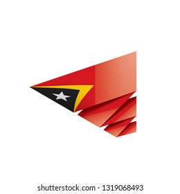 east timor flag, vector illustration on a white background