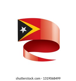 east timor flag, vector illustration on a white background