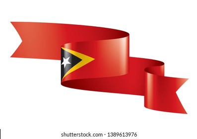 east timor flag, vector illustration on a white background
