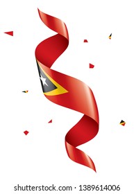 east timor flag, vector illustration on a white background