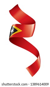 east timor flag, vector illustration on a white background