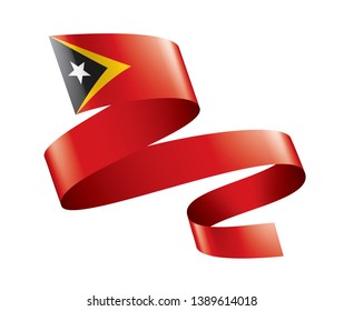 east timor flag, vector illustration on a white background