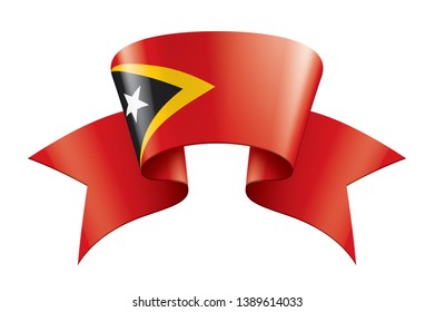 east timor flag, vector illustration on a white background