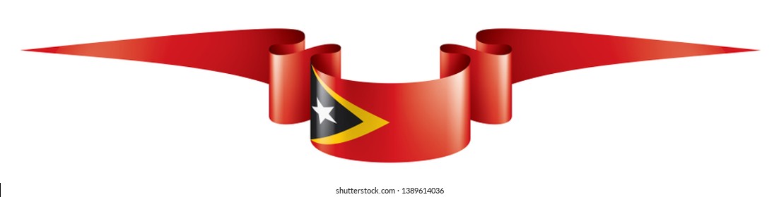 east timor flag, vector illustration on a white background