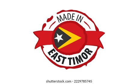 East Timor flag, vector illustration on a white background