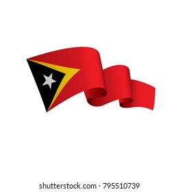east timor flag, vector illustration