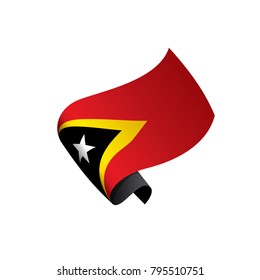 east timor flag, vector illustration