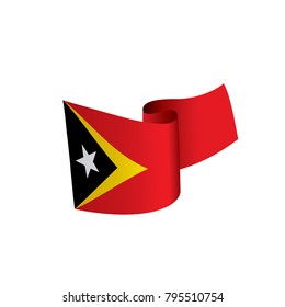 east timor flag, vector illustration