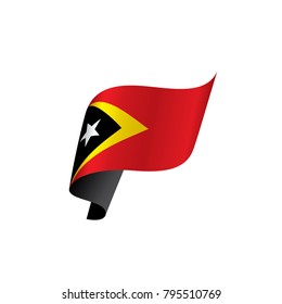 east timor flag, vector illustration