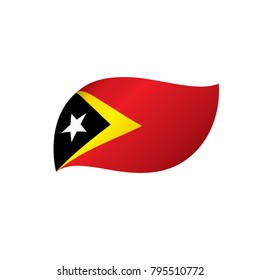 east timor flag, vector illustration