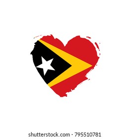 east timor flag, vector illustration