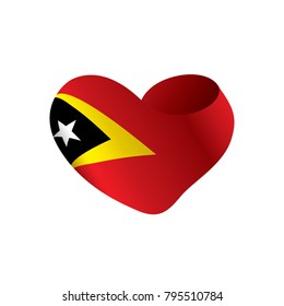 east timor flag, vector illustration