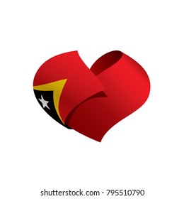 east timor flag, vector illustration