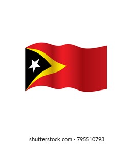 east timor flag, vector illustration