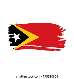 east timor flag, vector illustration