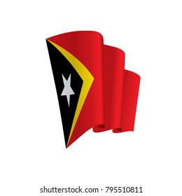 east timor flag, vector illustration