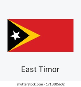 East Timor Flag Vector Isolated On Background. East Timor Flag Symbol Modern, Simple, Vector, Icon For Website Or Mobile App