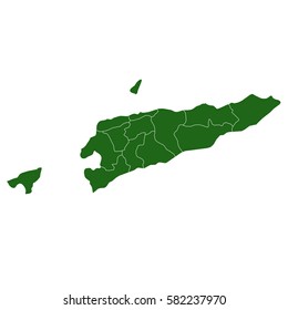 east Timor green map